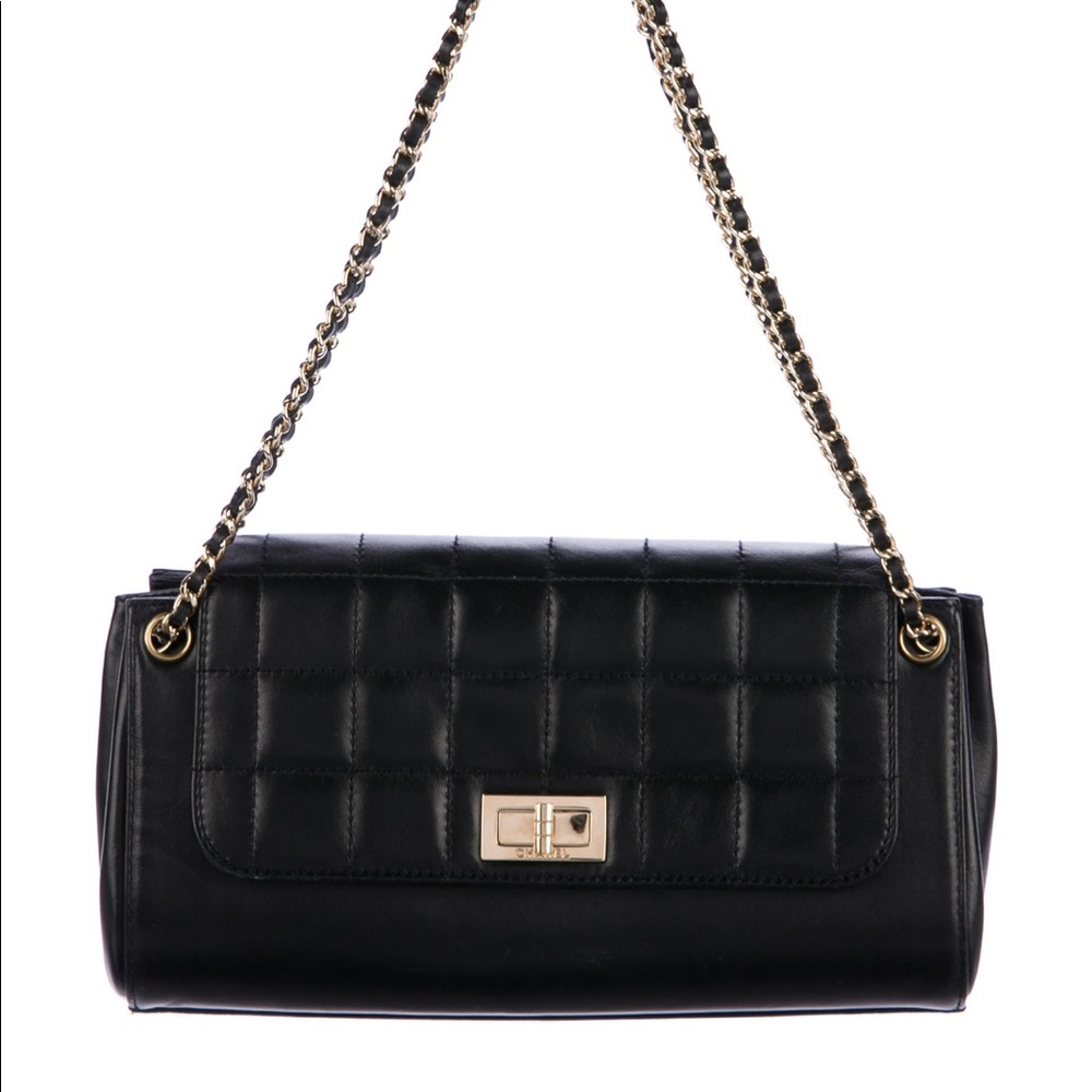 Chanel Chocolate accordion bag with gold hardware